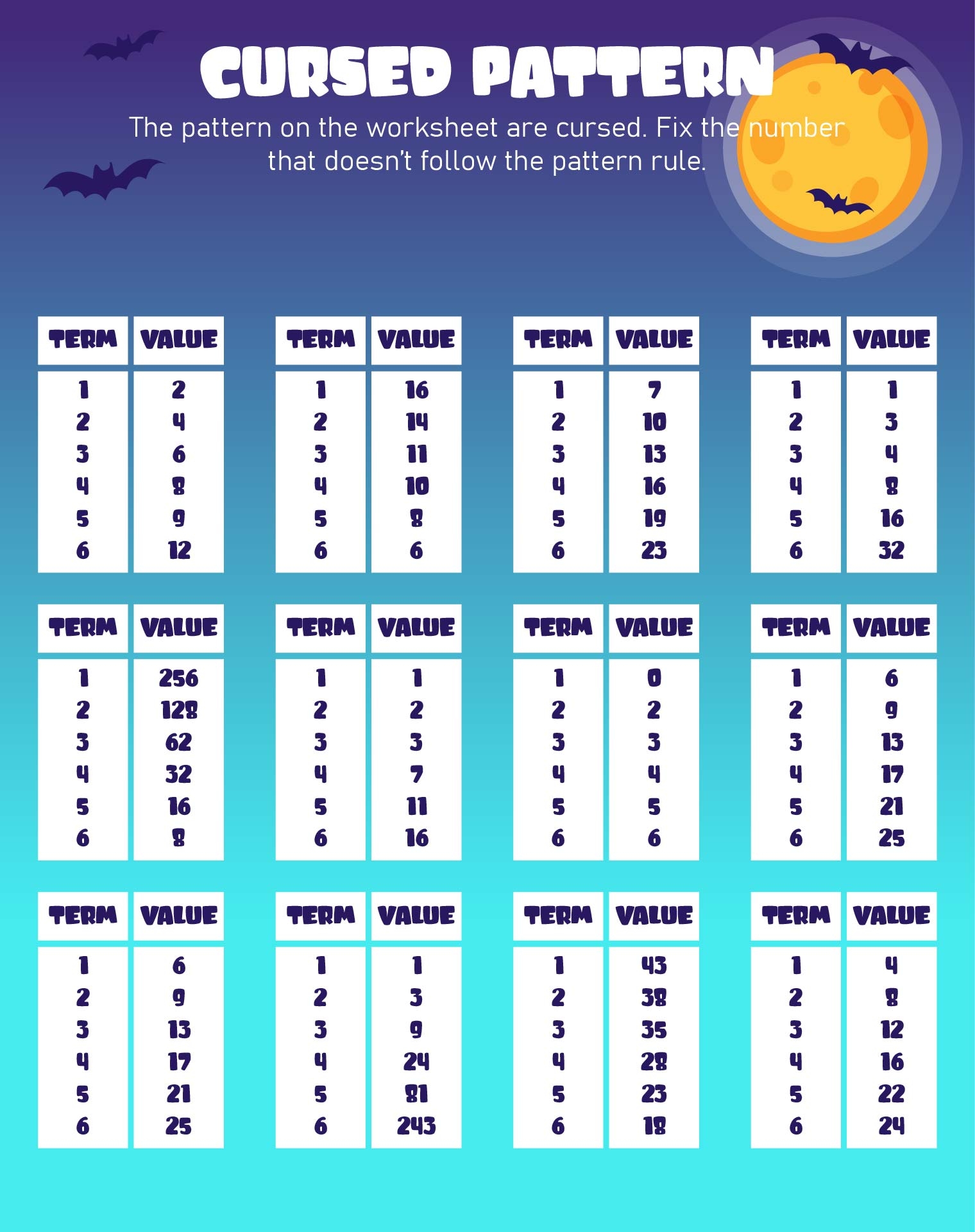 15-best-halloween-worksheets-free-printable-pattern-printablee-math-worksheet-answers