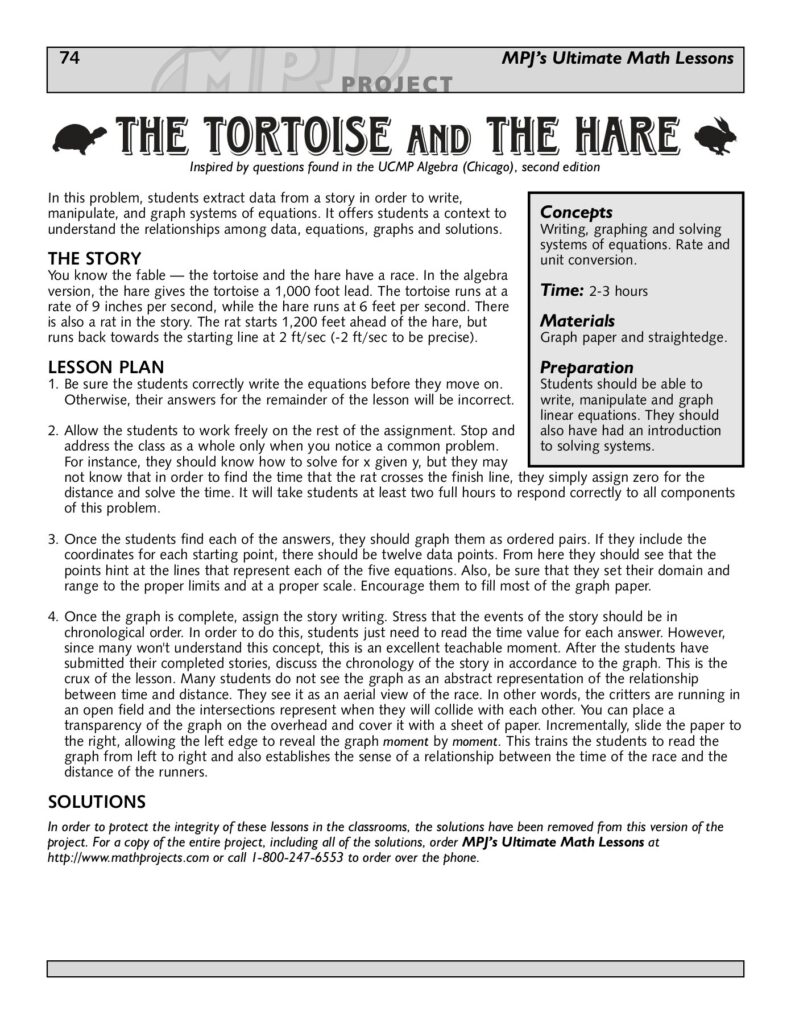 the-tortoise-and-the-hare-math-worksheet-answers-math-worksheet-answers