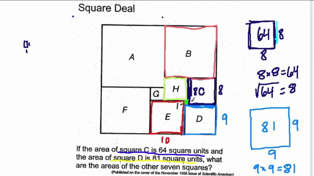 A Square Deal Math Worksheet Answers Math Worksheet Answers