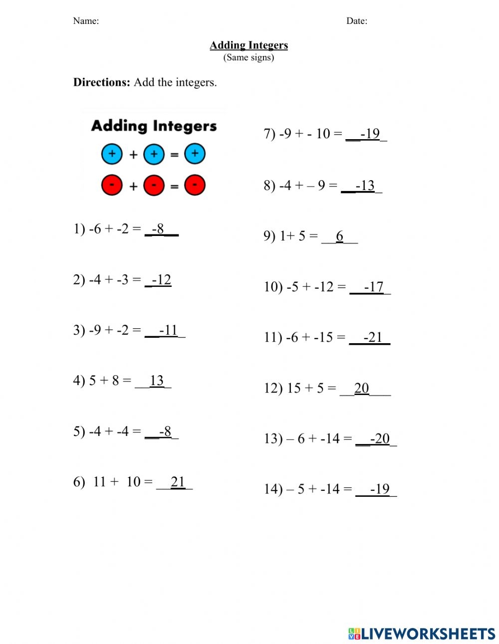 adding-integers-with-same-signs-worksheet-math-worksheet-answers