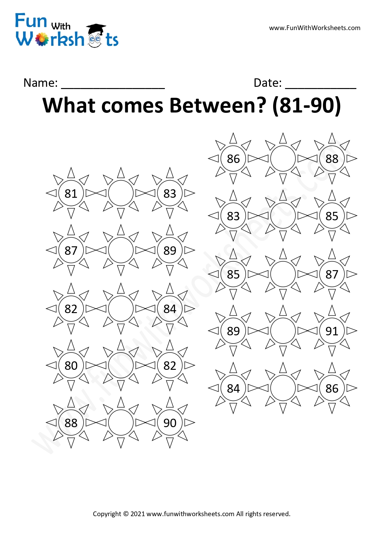 After Before Number Practice Worksheets Free Printable Worksheets Math Worksheet Answers
