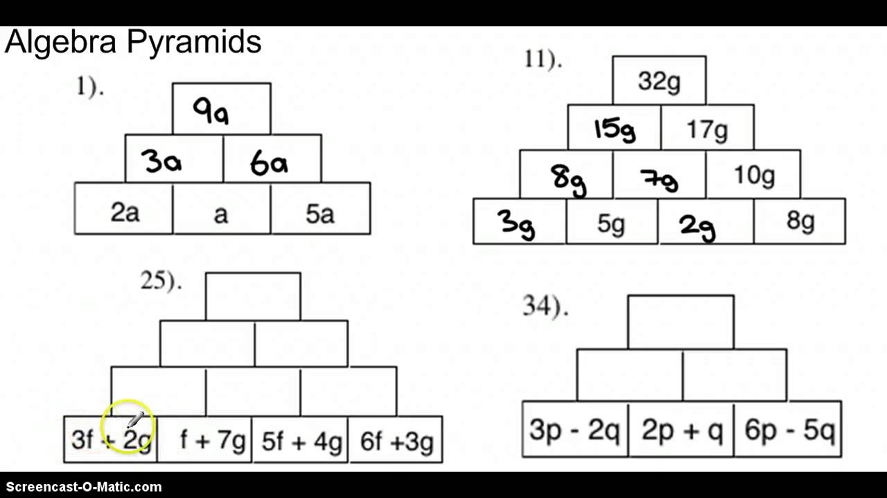 algebra-pyramids-youtube-math-worksheet-answers