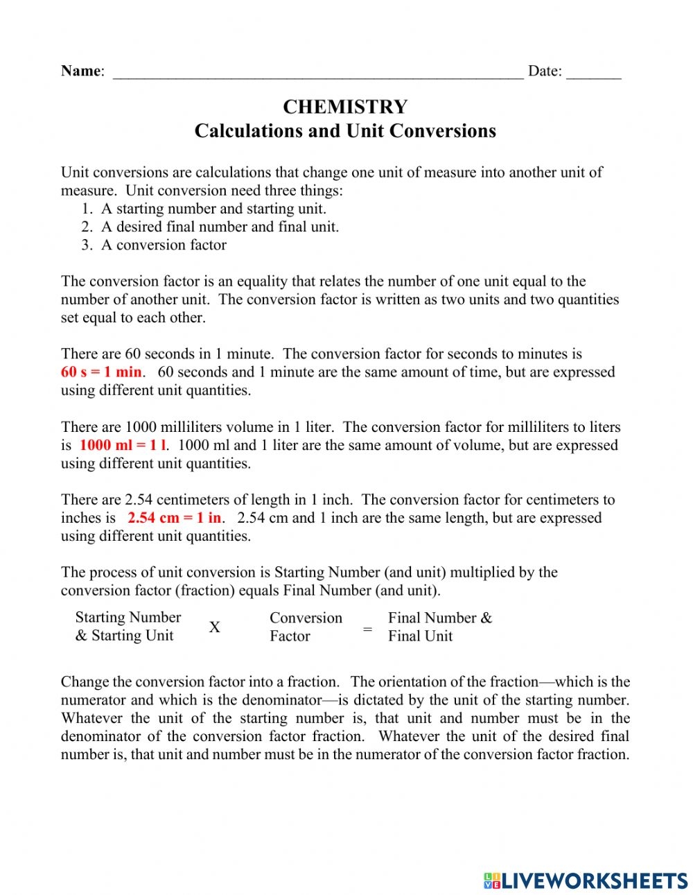 Chemistry Math Review Worksheet Math Worksheet Answers