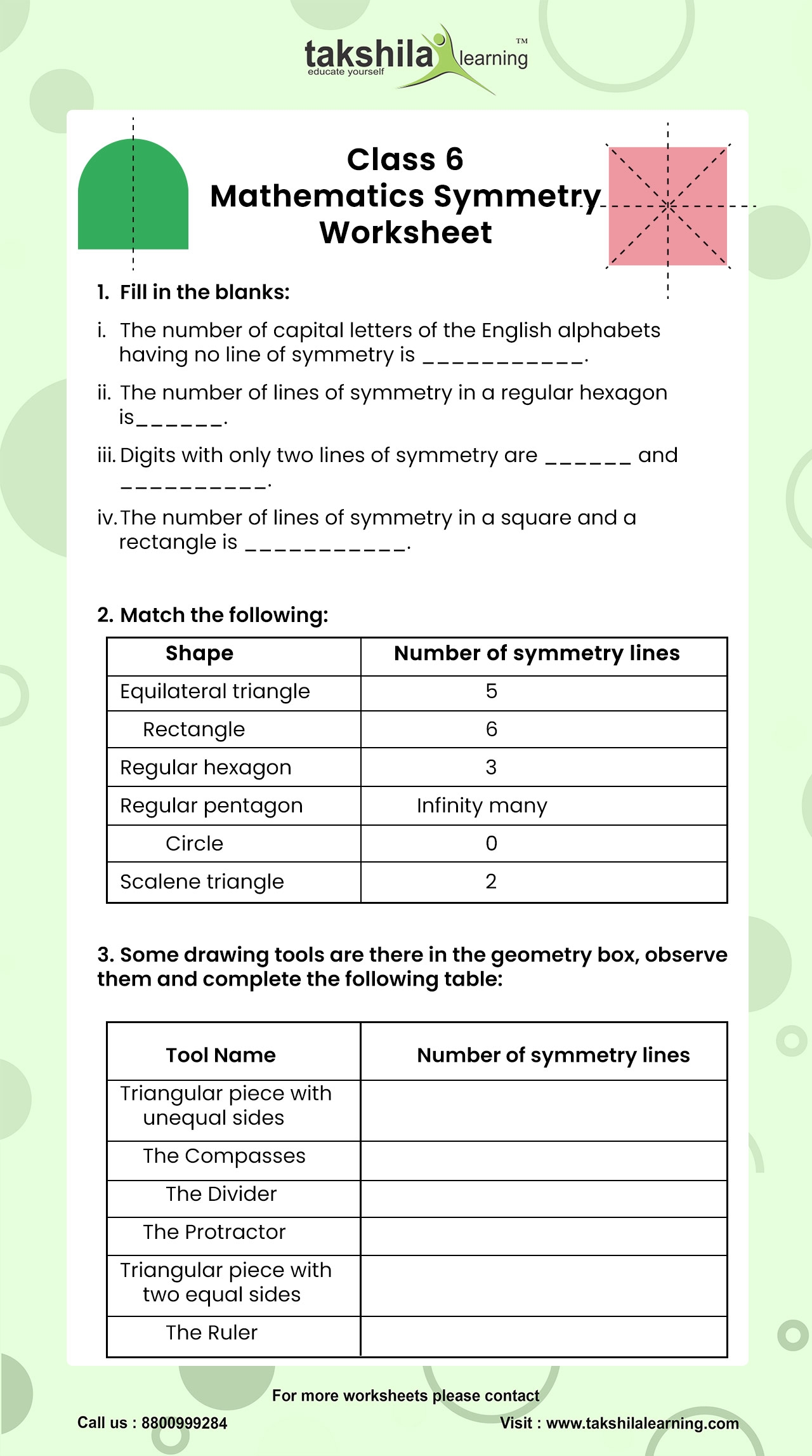 class-6-maths-symmetry-worksheets-with-answers-cbse-icse-math-worksheet-answers