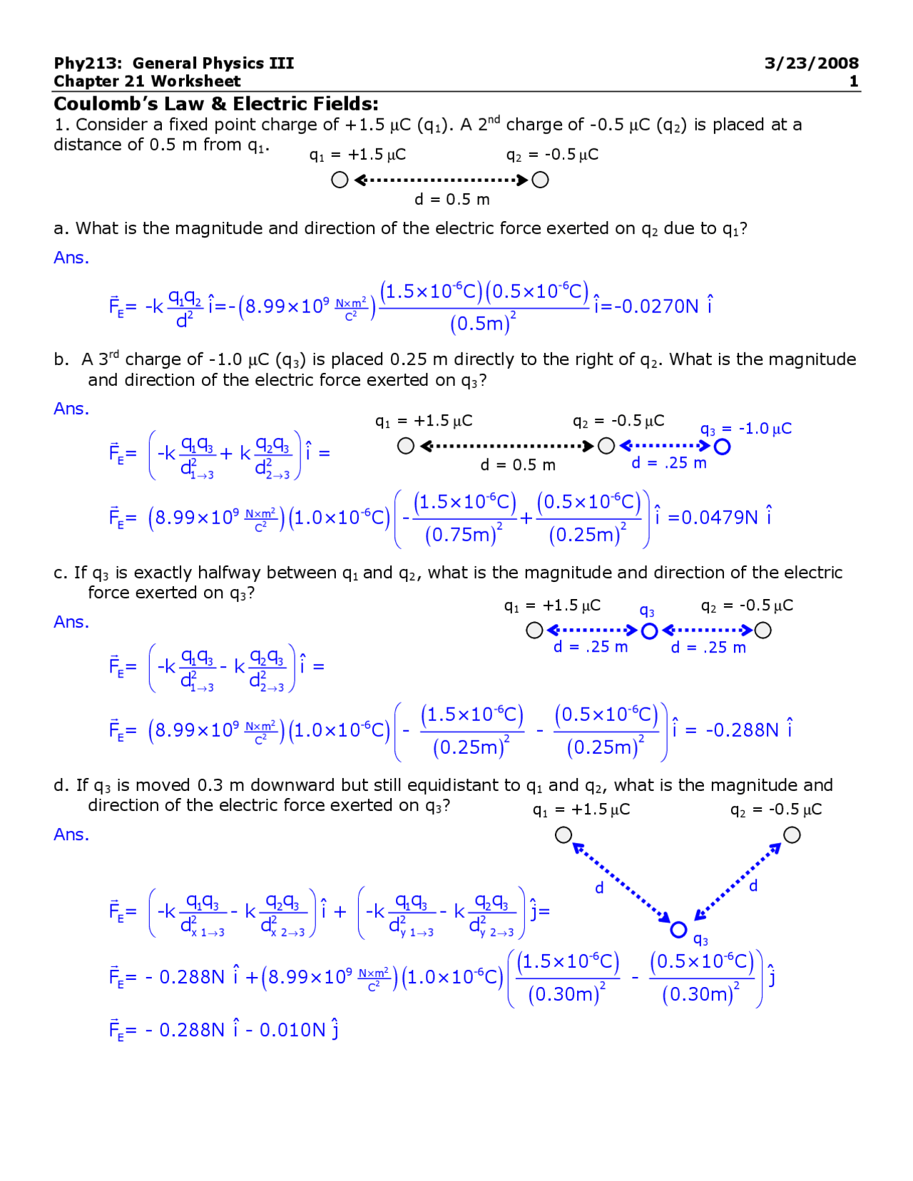 coulomb-s-law-and-electric-fields-worksheet-problems-with-answer-phy-213-assignments-physics