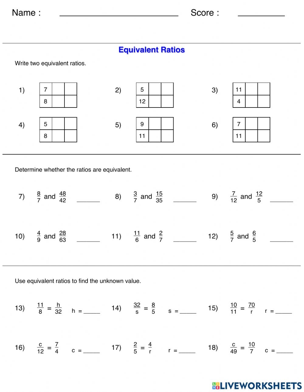 equivalent-ratios-exercise-math-worksheet-answers