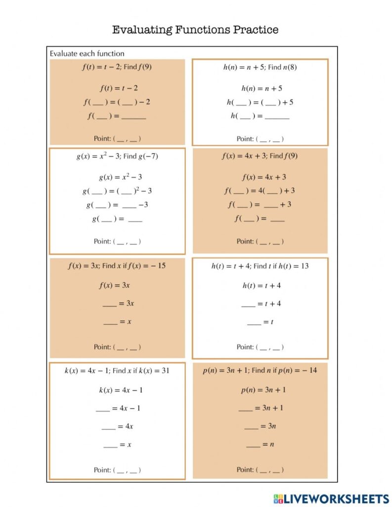 Function Math Worksheets Answers Math Worksheet Answers