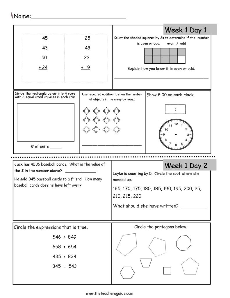 3rd Grade Common Core Math Worksheets With Answers Math Worksheet Answers