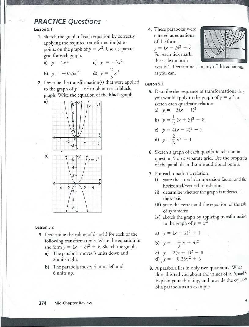 Integrated Math 2 Worksheet Answers