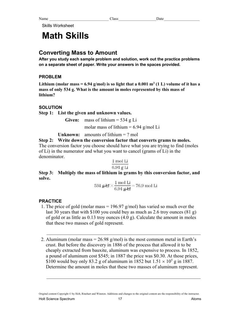mass-to-amount-math-skills-ws-math-worksheet-answers