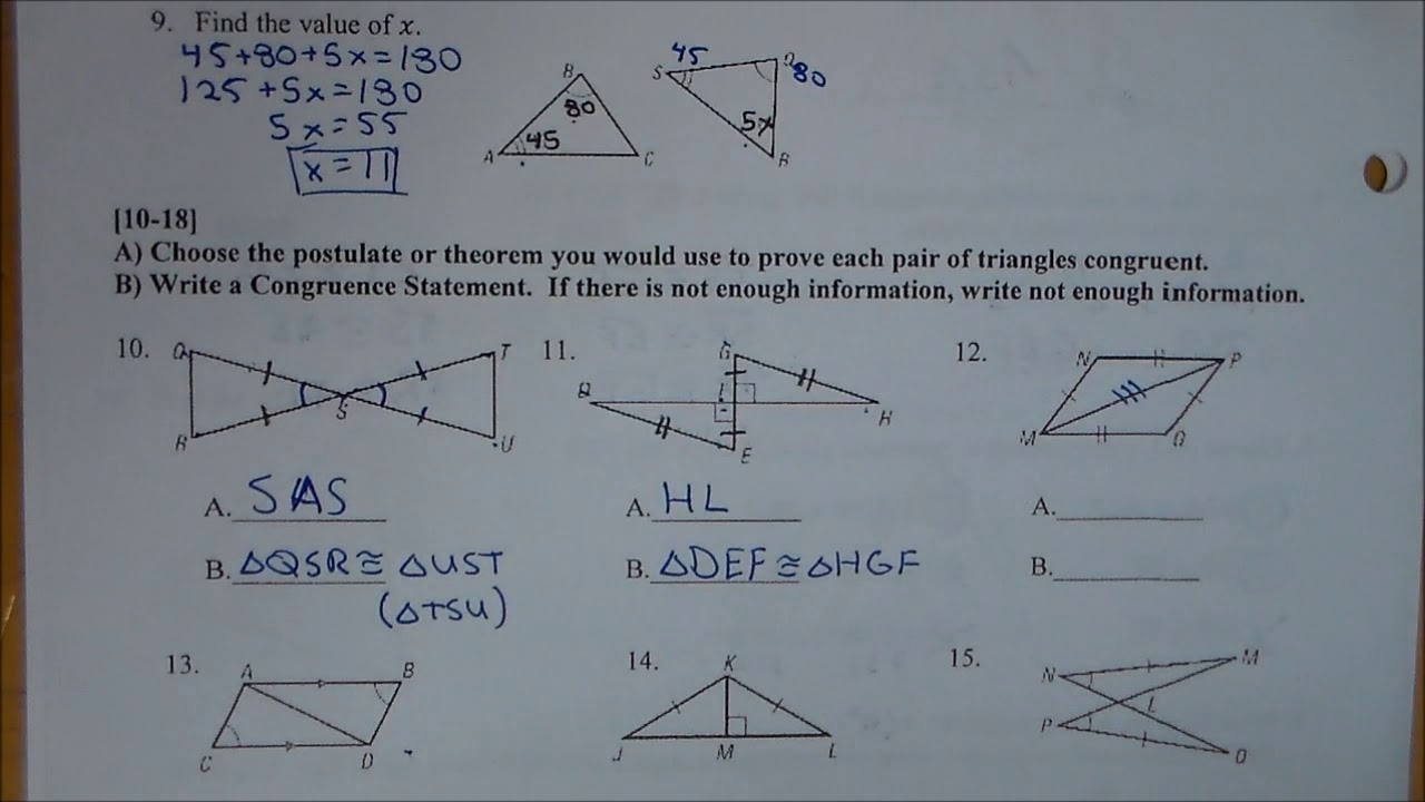 Math 2 Unit 3 Review 2018 YouTube Math Worksheet Answers