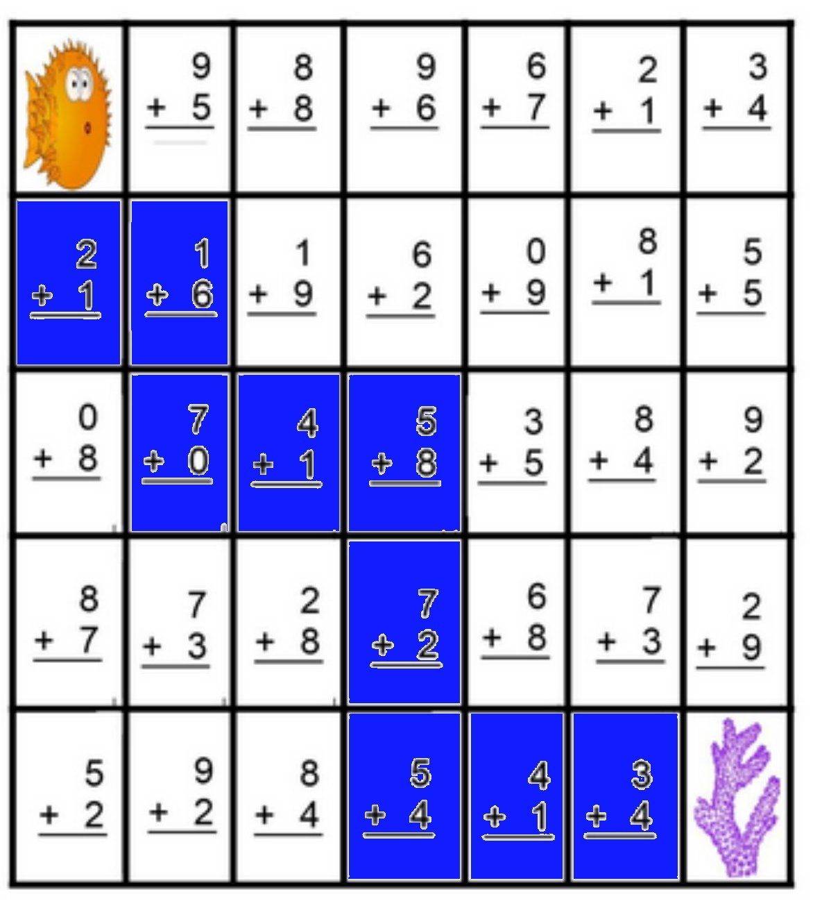math-maze-addition-worksheets-math-worksheet-answers