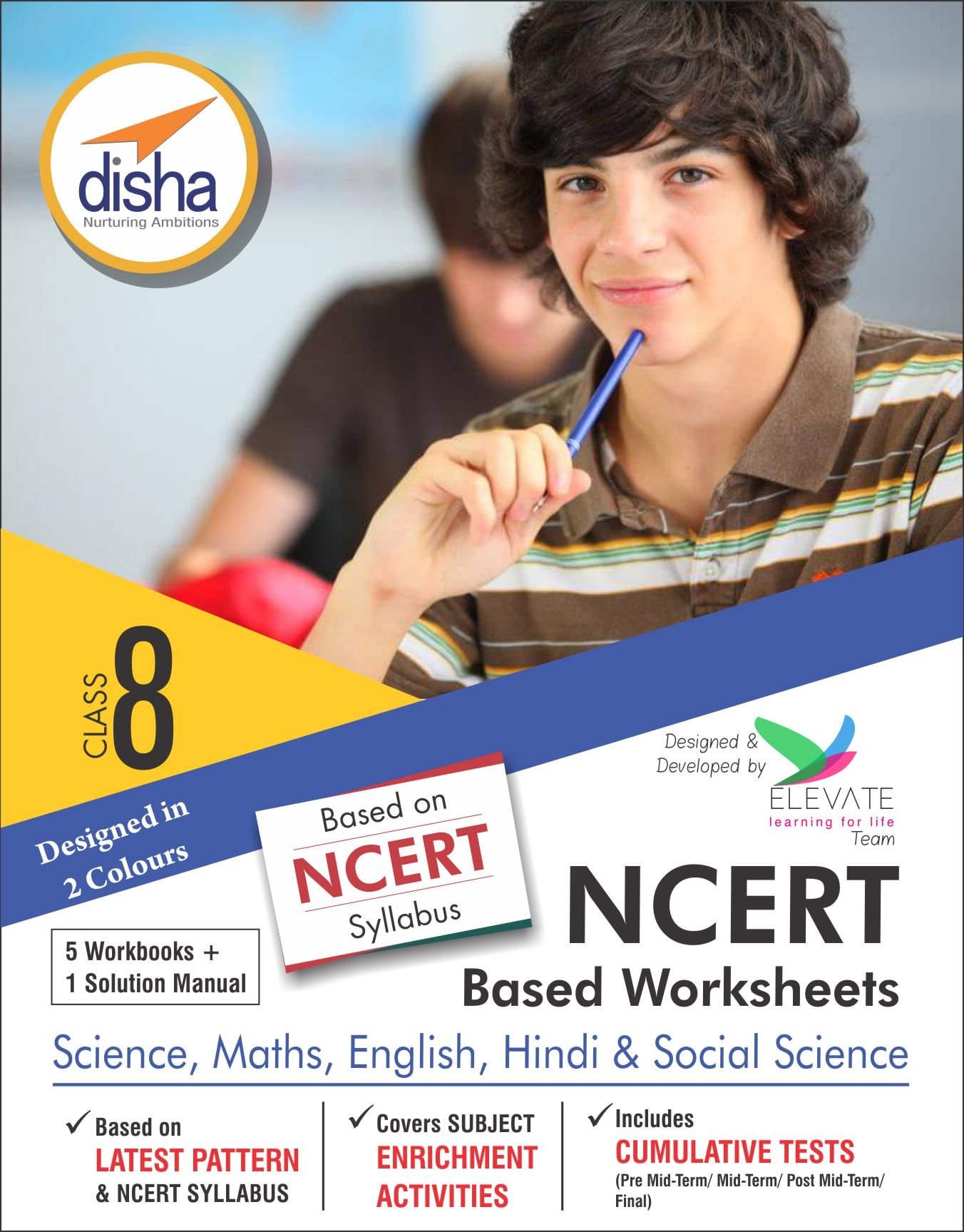 NCERT Based Worksheets For Class 8 Science Maths English Hindi Social Elevate Amazon In Books