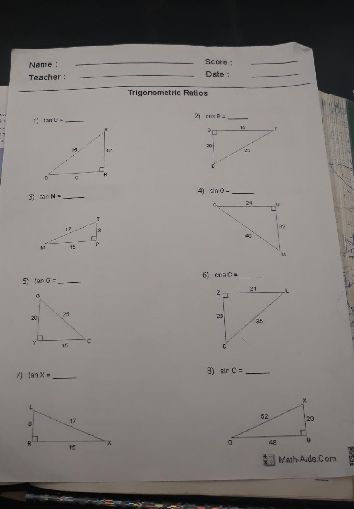trigonometric-ratios-worksheet-from-math-aids-brainly-math-worksheet-answers